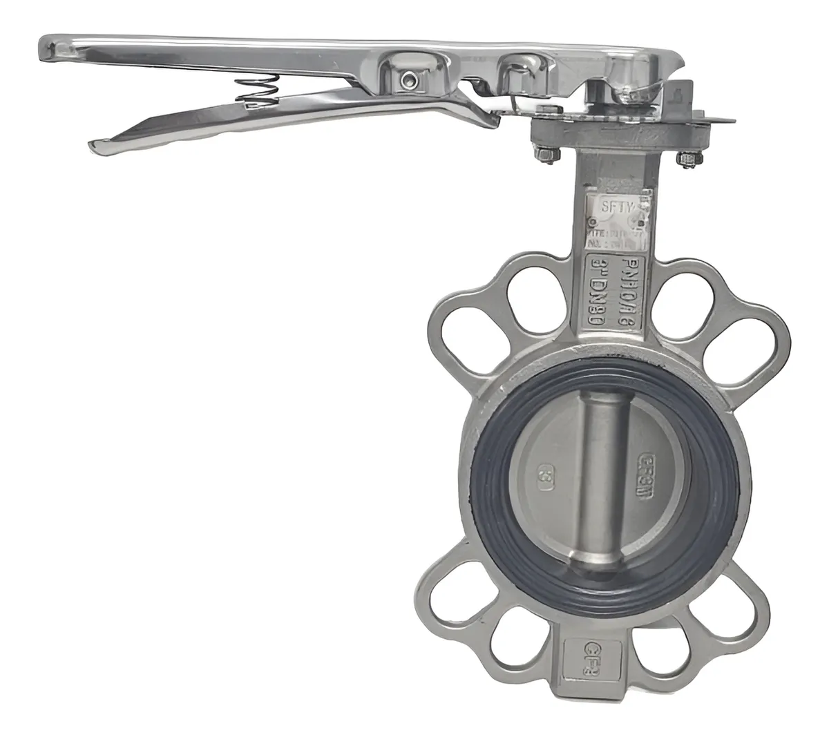 Válvula Wafer Borboleta 3 Polegadas Aço Inox Vedação Epdm